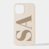 trendy Antique White with Monogram Case-Mate iPhoneケース (裏面)