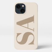 trendy Antique White with Monogram Case-Mate iPhoneケース (裏面)
