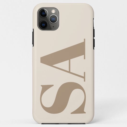 trendy Antique White with Monogram Case-Mate iPhoneケース (裏面)