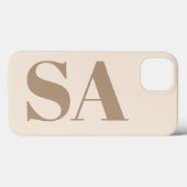 trendy Antique White with Monogram Case-Mate iPhoneケース (裏面 (横))
