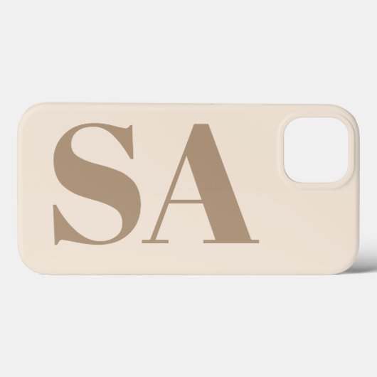 trendy Antique White with Monogram Case-Mate iPhoneケース (裏面 (横))