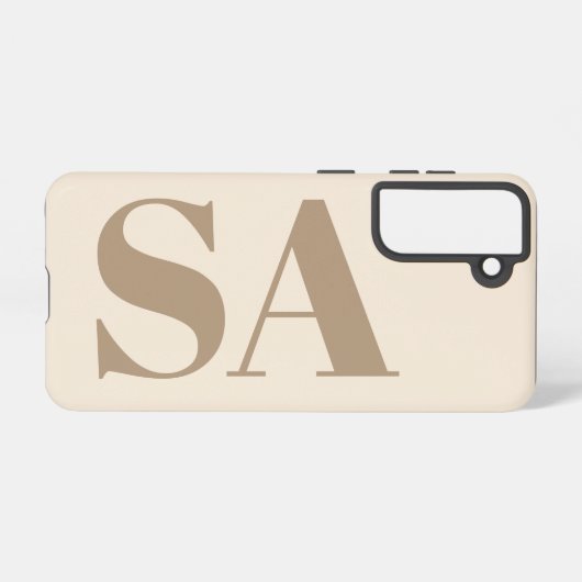 trendy Antique White with Monogram Case-Mate Samsung Galaxyケース (裏面横)
