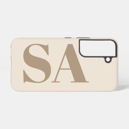 trendy Antique White with Monogram Case-Mate Samsung Galaxyケース (裏面横)