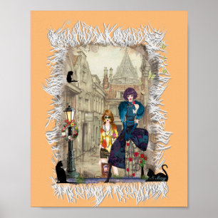 Trendy Anton Pieck art street wear T-Shirt ポスター