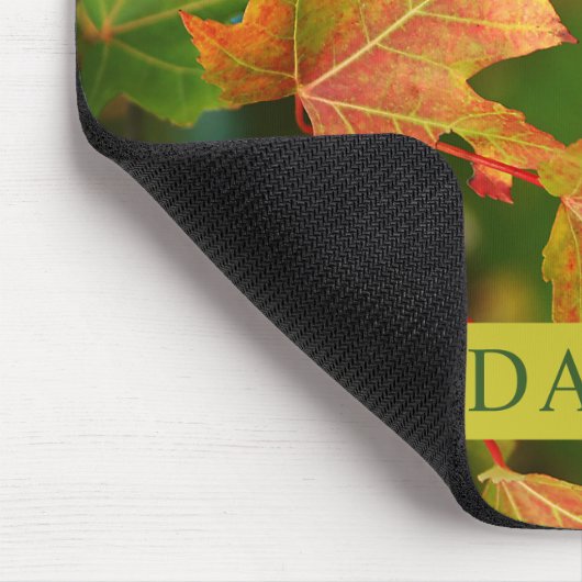 Trendy Autumn Leaves Mouse Mat マウスパッド (コーナー)
