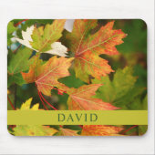 Trendy Autumn Leaves Mouse Mat マウスパッド (正面)