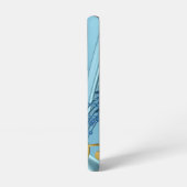 Trendy Baby Blue Musical Notes Samsung Galaxyケース (左側面)