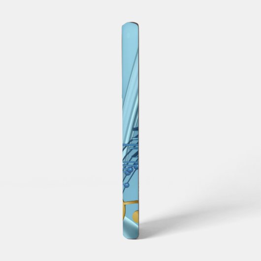 Trendy Baby Blue Musical Notes Samsung Galaxyケース (左側面)