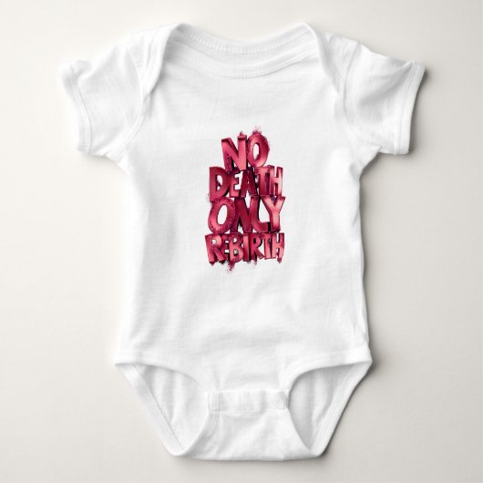 Trendy Baby Jersey Bodysuit Nodeath Only Rebirth ベビーボディスーツ (正面)