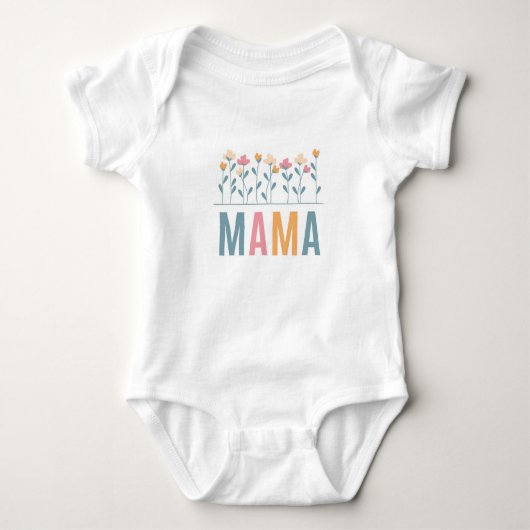 Trendy Baby Romper for Mom’s Little One Mama Flowe ベビーボディスーツ (正面)