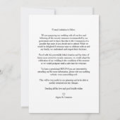 Trendy Be our Guest Chic Romantic 3 Photos Wedding セーブザデート (裏面)