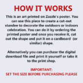 Trendy Bear Printable Graduation Party Decor ポスター