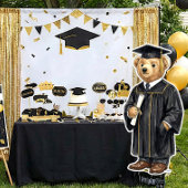 Trendy Bear Printable Graduation Party Decor ポスター