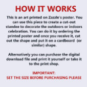 Trendy Bear Printable Graduation Party Decor ポスター