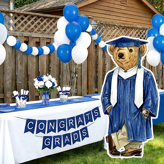 Trendy Bear Printable Graduation Party Decor ポスター