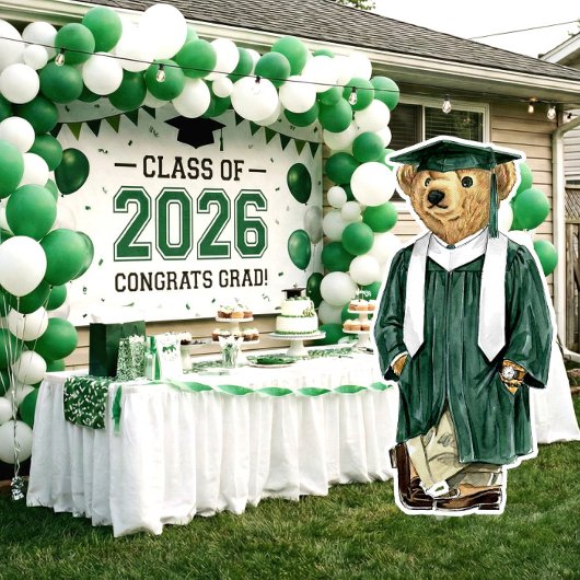 Trendy Bear Printable Graduation Party Decor ポスター
