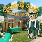 Trendy Bear Printable Graduation Party Decor ポスター