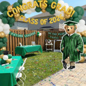 Trendy Bear Printable Graduation Party Decor ポスター