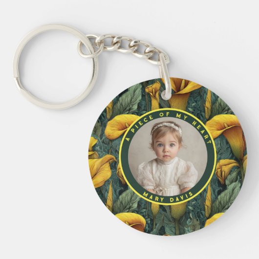 Trendy Best Gifts For Men Calla Lilies Flower キーホルダー (正面)