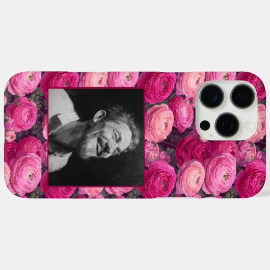 Trendy Birthday Party Ranunculus Floral Custom  Case-Mate iPhoneケース (裏面 (横))
