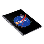 Trendy Bitcoin Astronaut Space Crypto ノートブック (右側)
