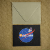 Trendy Bitcoin Astronaut Space Crypto ポストカード