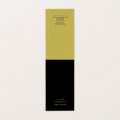 Trendy Black Gold Creative Unique Simple Plain 名刺 (外部フラット)