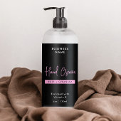 Trendy Black & Pink 4 OZ Cosmo Bottle Wrap Label 長方形シール