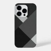 Trendy Black, White and Gray Patterned Phone Case iPhoneケース (裏面)