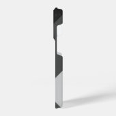 Trendy Black, White and Gray Patterned Phone Case iPhoneケース (左側面)