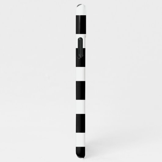 Trendy Black & White Striped iPhoneケース (右側)