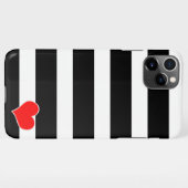 Trendy Black & White Striped iPhoneケース (裏面横)