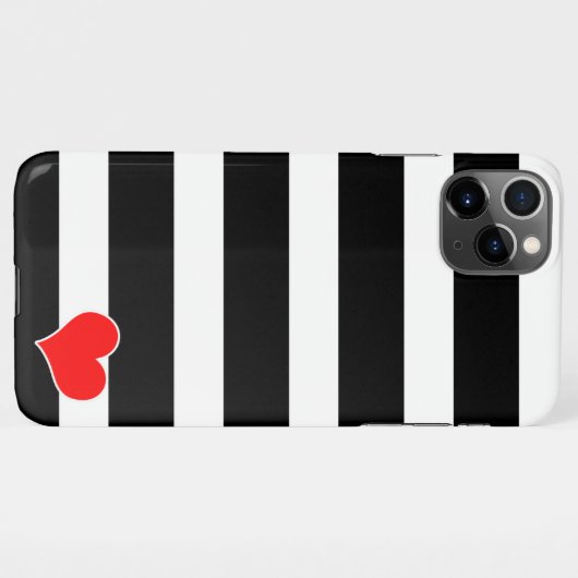 Trendy Black & White Striped iPhoneケース (裏面横)