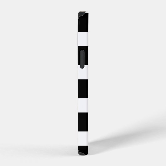 Trendy Black & White Striped iPhoneケース (右側面)