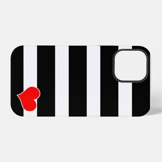 Trendy Black & White Striped iPhoneケース (裏面横)