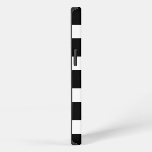 Trendy Black & White Striped iPhoneケース (右側面)