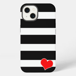 Trendy Black & White Striped iPhone 13ケース