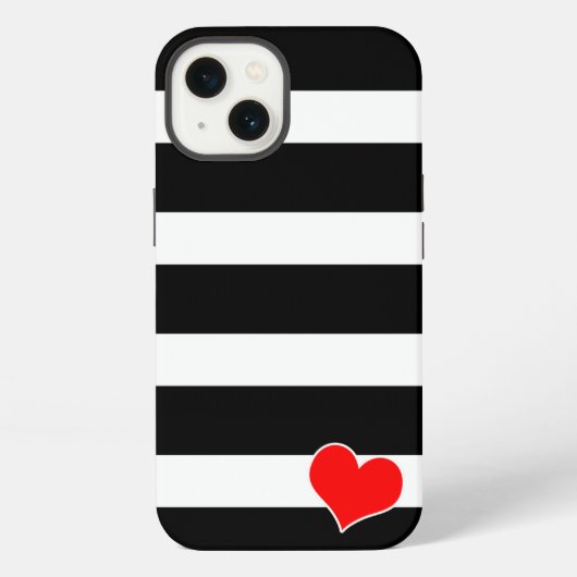 Trendy Black & White Striped iPhoneケース (裏面)