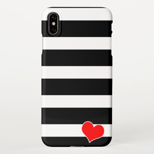 Trendy Black & White Striped iPhoneケース (裏面)