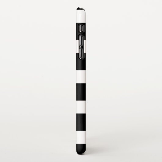 Trendy Black & White Striped iPhoneケース (左側)