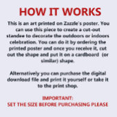 Trendy Blue Bear Printable Graduation Party Decor ポスター