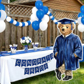 Trendy Blue Bear Printable Graduation Party Decor ポスター