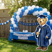 Trendy Blue Bear Printable Graduation Party Decor ポスター