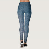 Trendy Blue Jeans Pattern レギンス (裏面)