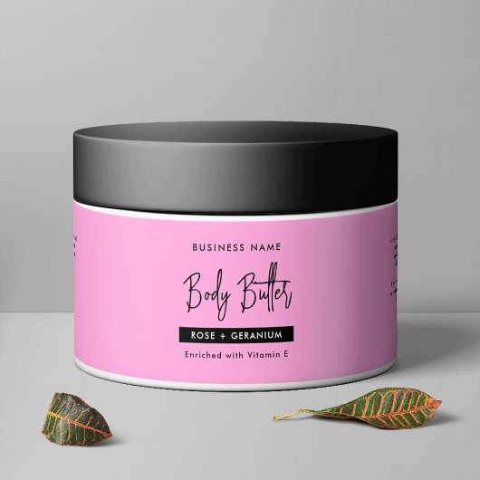 Trendy Blush Pink Body Lotion Cosmetic Jar Label ペットボトルラベル