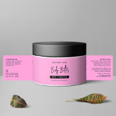 Trendy Blush Pink Body Lotion Cosmetic Jar Label ペットボトルラベル