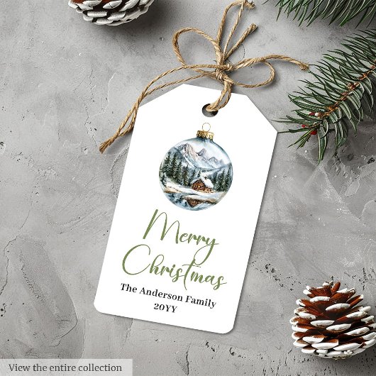 Trendy Bohemian Rustic Holiday Season Gift Tag ギフトタグ