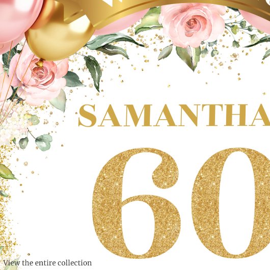 Trendy Boho 60th Birthday Guest Book Floral Accent ゲストブック