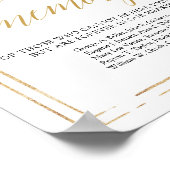 Trendy boho blush pink in loving memory sign ポスター (角)