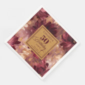 Trendy Boho Dark Red Blush Gold 50th Birthday (コーナー)